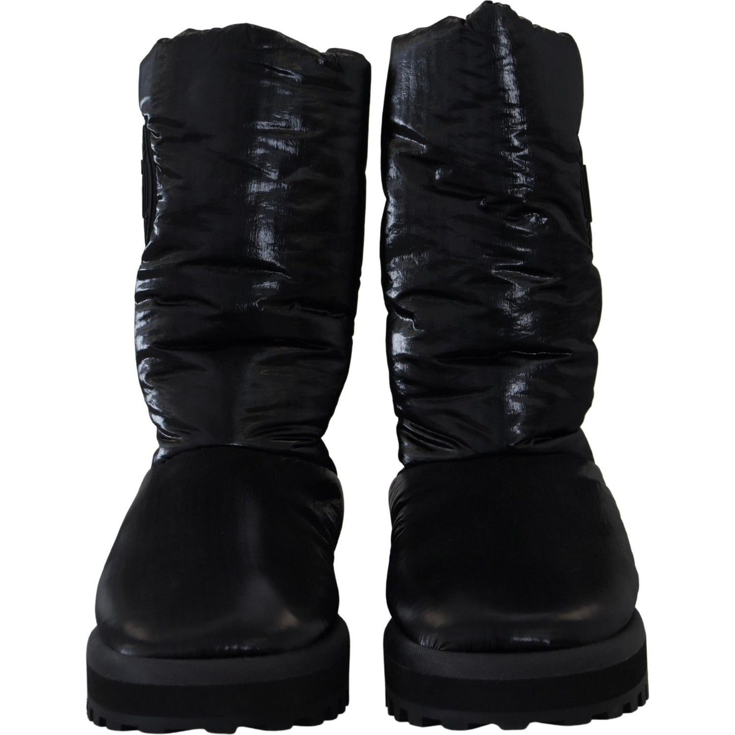 Dolce & Gabbana Black Boots Padded Mid Calf Winter Shoes MV4774- 44