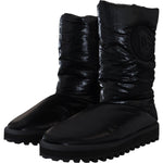 Dolce & Gabbana Black Boots Padded Mid Calf Winter Shoes MV4774- 44