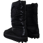 Dolce & Gabbana Black Boots Padded Mid Calf Winter Shoes MV4774- 44