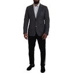 Dolce & Gabbana Gray Wool Stretch Slim Fit Jacket Blazer KOS2109- 44