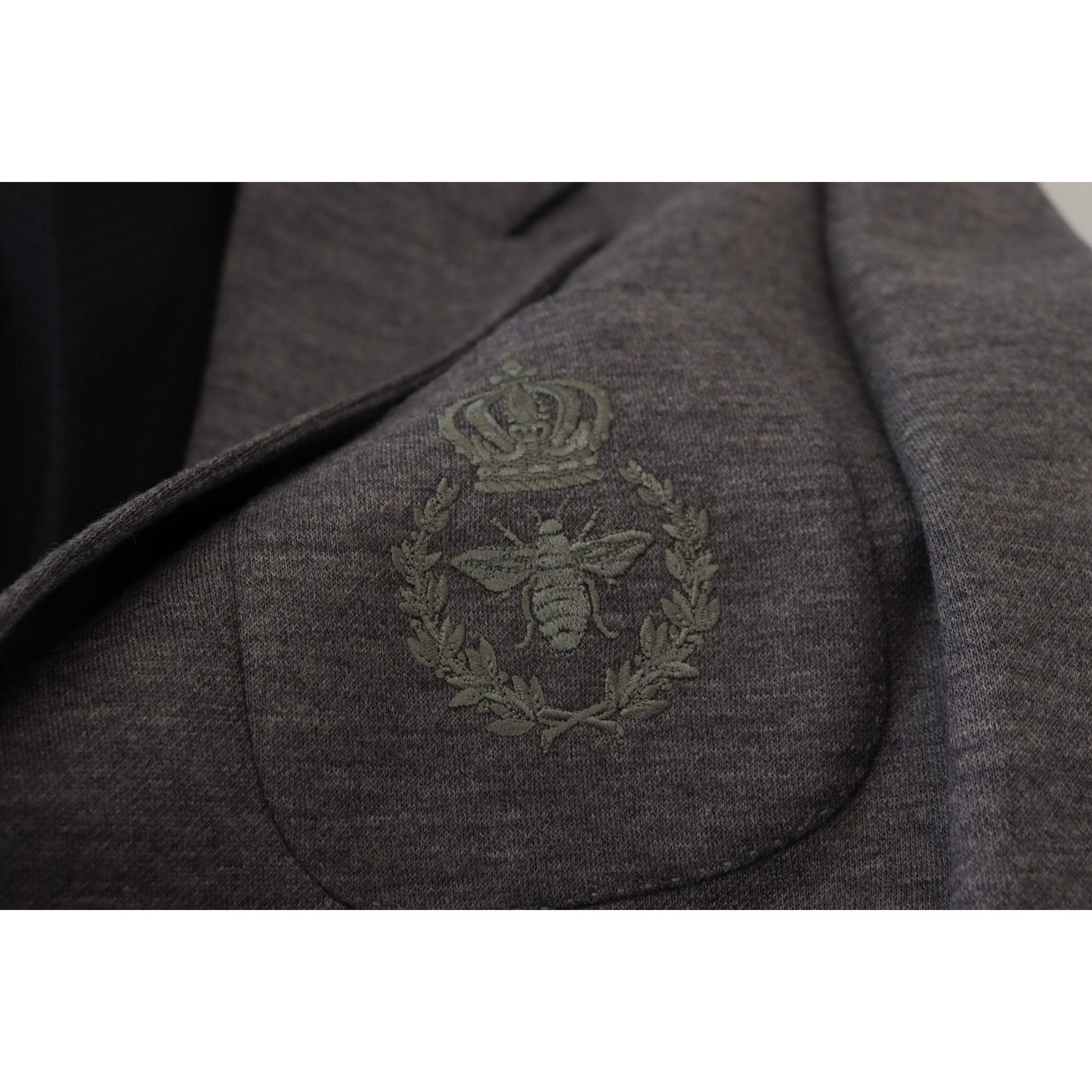 Dolce & Gabbana Gray Wool Stretch Slim Fit Jacket Blazer KOS2109- 44