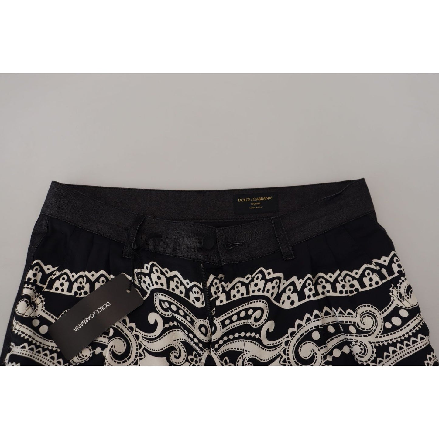 Dolce & Gabbana Black Silk Bandana Print Pants PAN73240 - 48