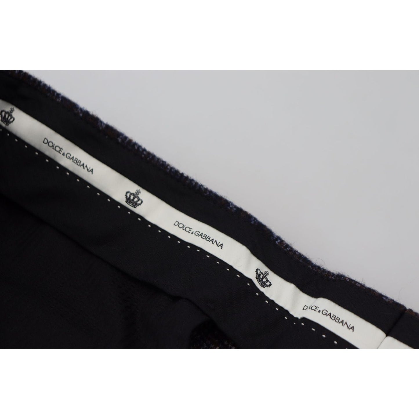 Dolce & Gabbana Gray Checkered Mid Waist Men Pants PAN73268 - 54