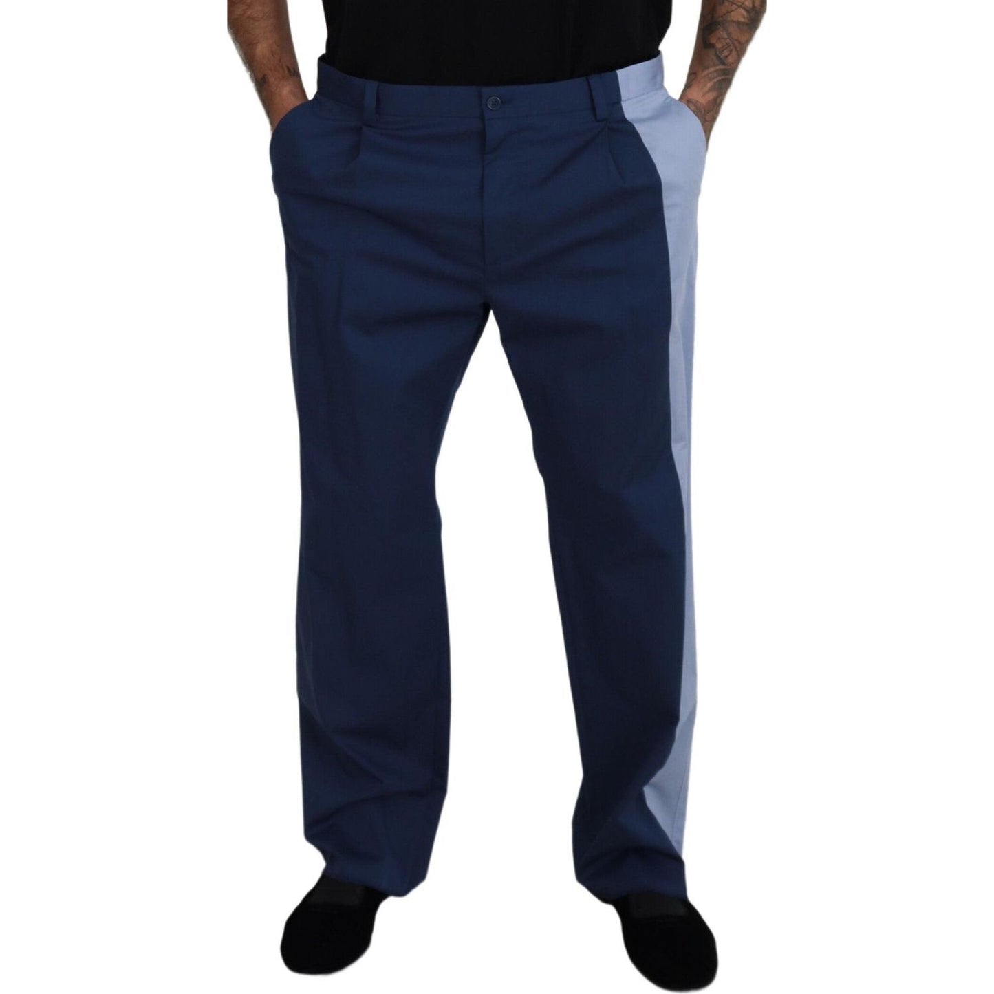 Dolce & Gabbana Blue Cotton Straight Fit Pants PAN73283 - 50