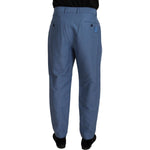 Dolce & Gabbana Blue Linen Chino Formal Pants PAN73289 - 52
