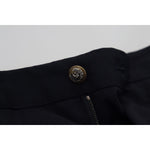 Dolce & Gabbana Black Wool Slim Formal Pants PAN73290 - 46