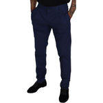 Dolce & Gabbana Blue Cotton Chino Formal Pants PAN73332 - 50
