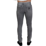 Dolce & Gabbana Grey Washed Cotton Skinny Denim Jeans PAN73362 - 44