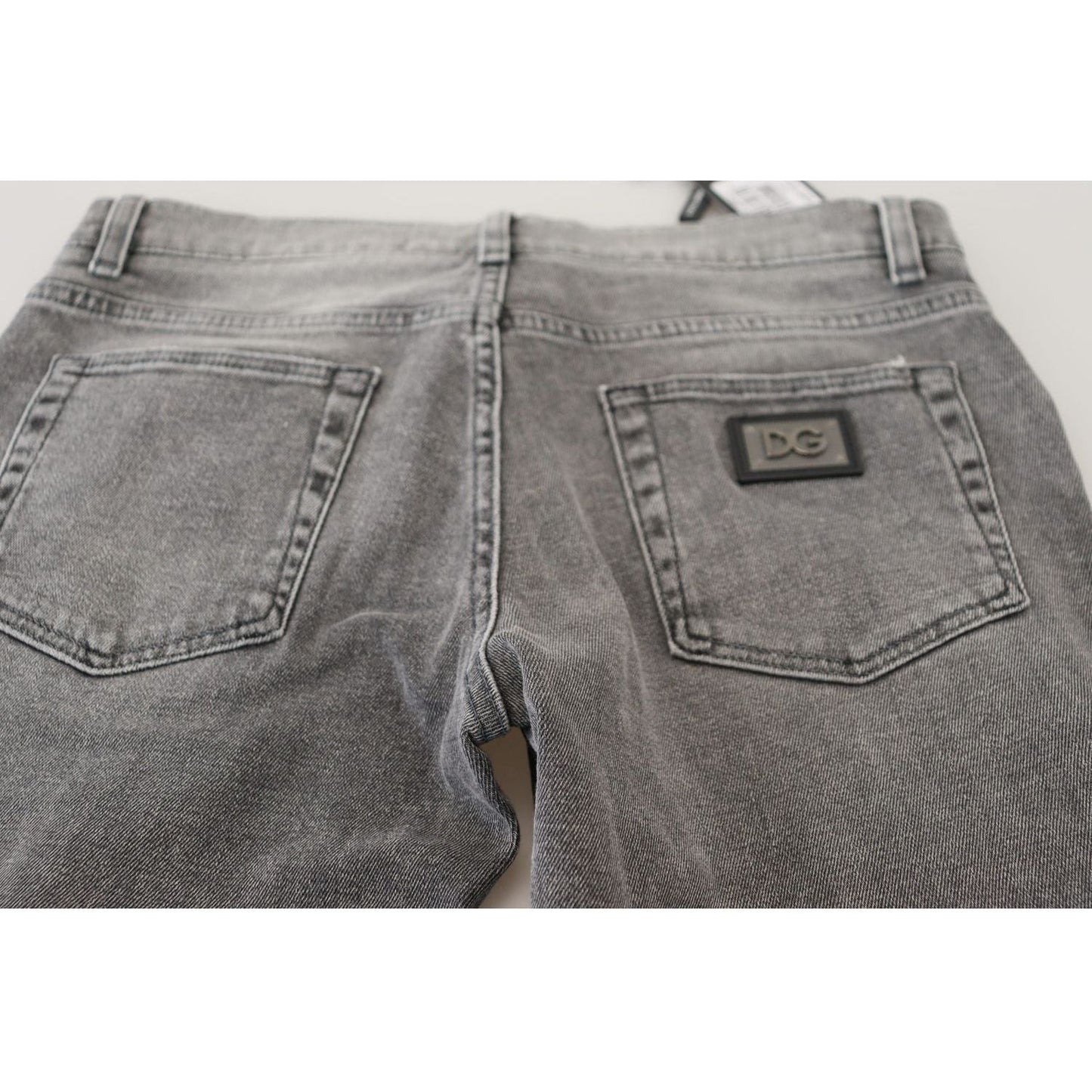 Dolce & Gabbana Grey Washed Cotton Skinny Denim Jeans PAN73362 - 44
