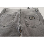 Dolce & Gabbana Grey Washed Cotton Skinny Denim Jeans PAN73362 - 44