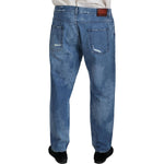 Dolce & Gabbana Blue Washed Cotton Casual Denim Jeans PAN73376 - 54