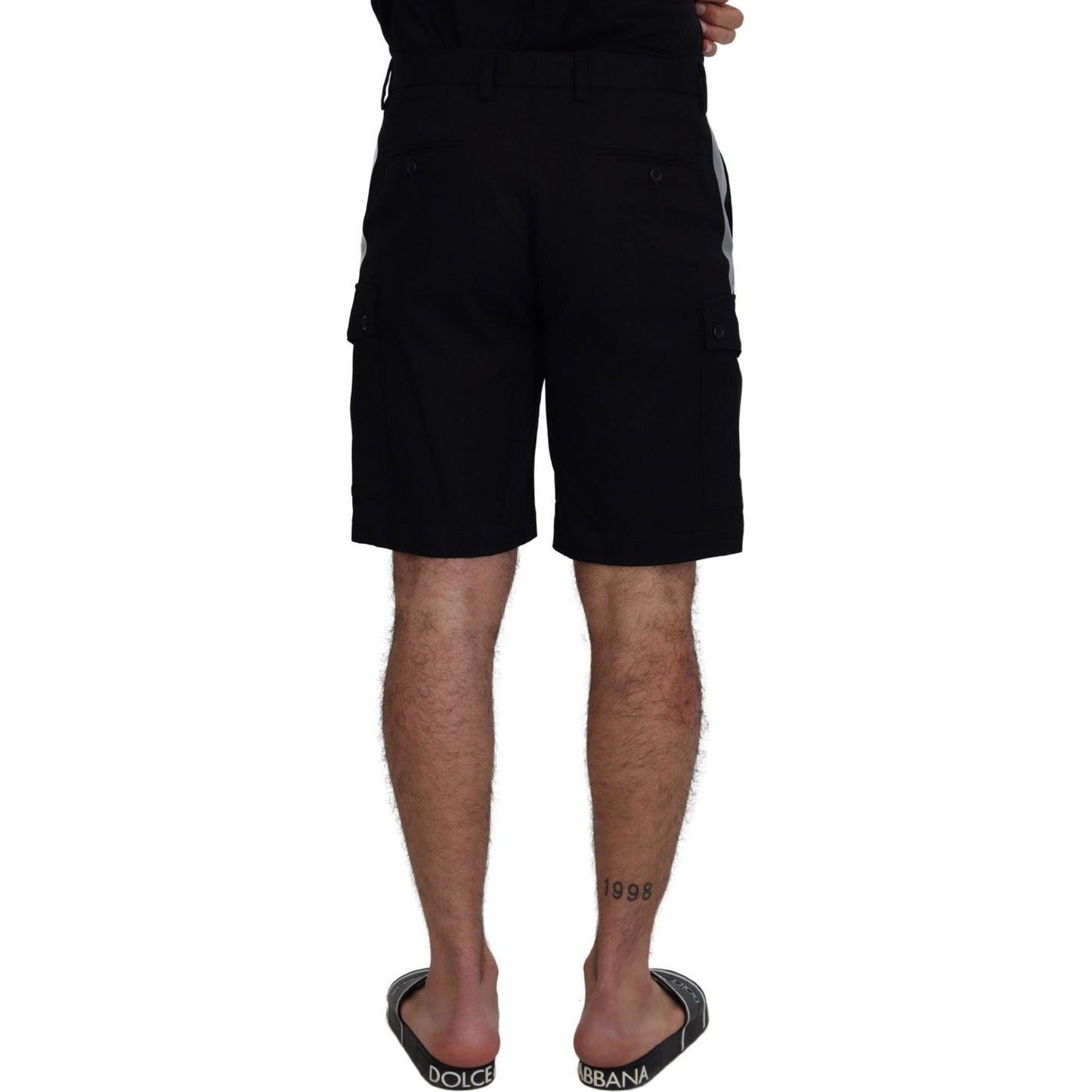 Dolce & Gabbana Black Bermuda Cargo Casual Shorts PAN74016 - 48