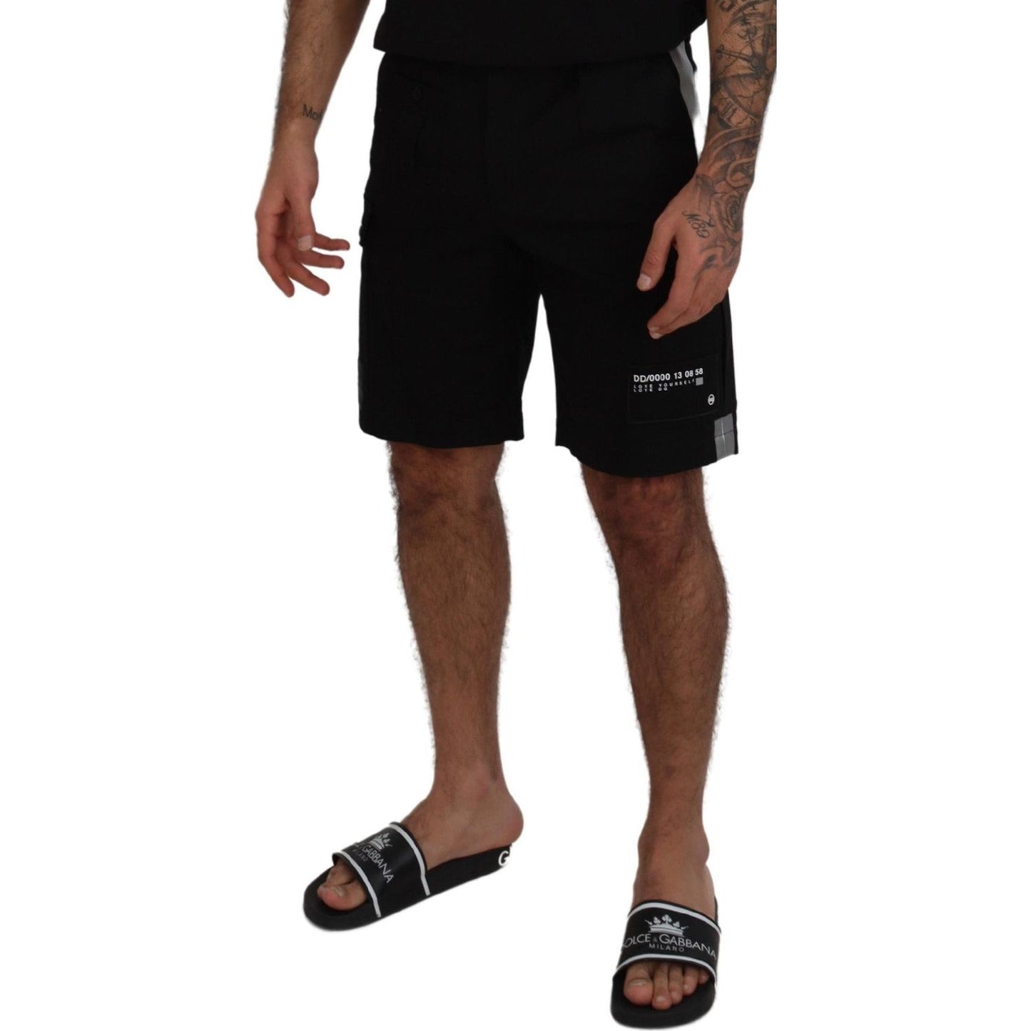 Dolce & Gabbana Black Bermuda Cargo Casual Shorts PAN74016 - 48