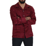 Dolce & Gabbana Red Silk Lounge Top Pajama Sleepwear Shirt TSH83053 - 37