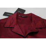 Dolce & Gabbana Red Silk Lounge Top Pajama Sleepwear Shirt TSH83053 - 37