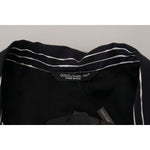 Dolce & Gabbana Blue Striped Silk Pajama Shirt Jacket TSH83577- IT4