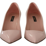 Dolce & Gabbana Pink Patent Leather Kitten Heels Pumps Shoes LA9915 - 37