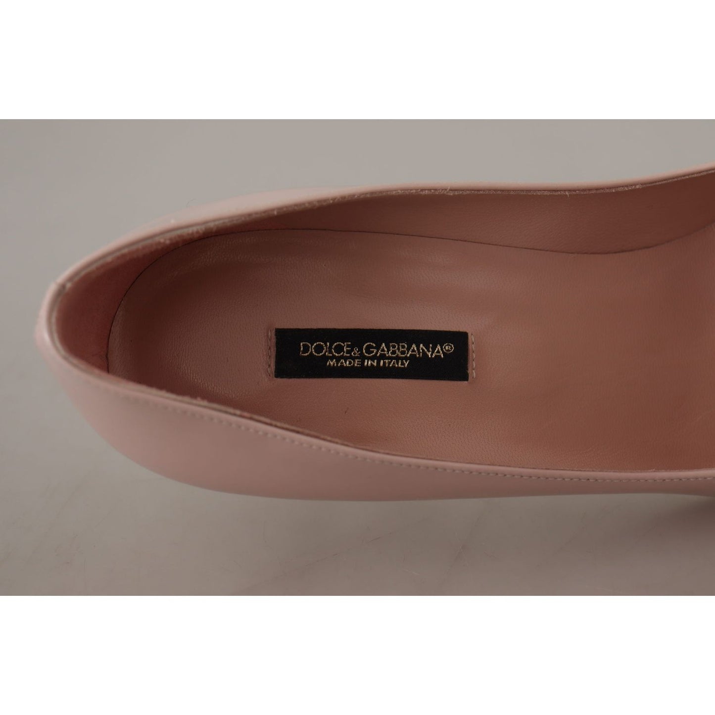 Dolce & Gabbana Pink Patent Leather Kitten Heels Pumps Shoes LA9915 - 37