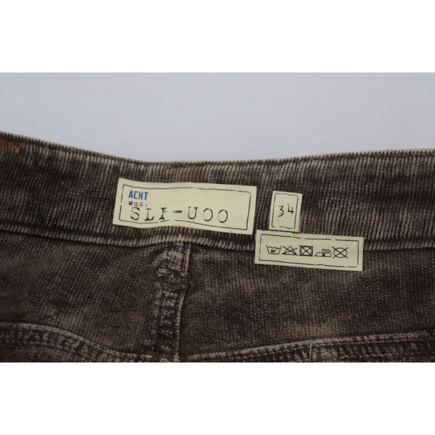 Acht Gray Washed Cotton Corduroy Slim Fit Men Jeans PAN74128 - 48