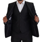 Dolce & Gabbana Gray MARTINI 3 Piece Slim Fit Suit KOS2101- 48