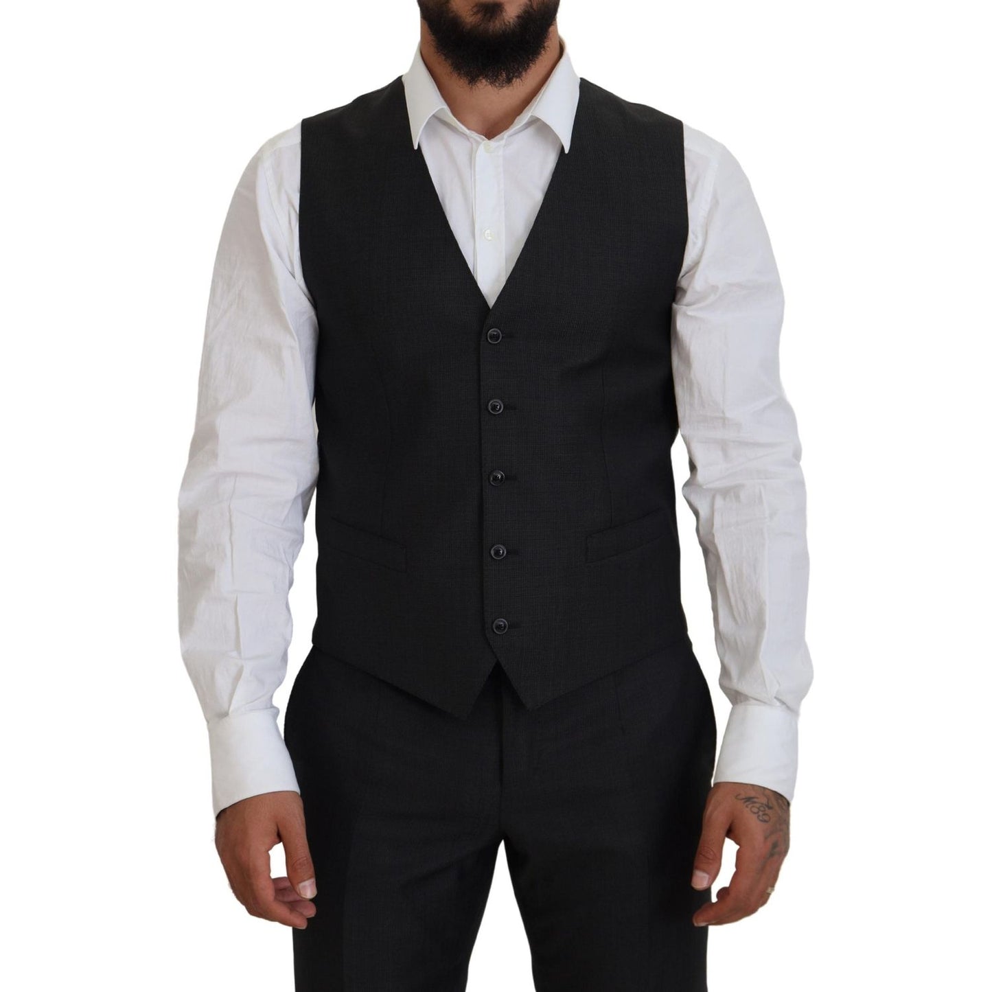 Dolce & Gabbana Gray MARTINI 3 Piece Slim Fit Suit KOS2101- 48