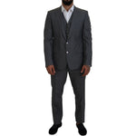 Dolce & Gabbana Gray MARTINI 3 Piece Slim Fit Suit KOS2164- 52