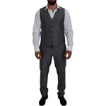 Dolce & Gabbana Gray SICILIA 3 Piece Slim Fit Suit KOS2168- 52