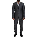 Dolce & Gabbana Gray SICILIA 3 Piece Slim Fit Suit KOS2168- 52