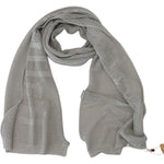John Galliano Gray Logo Knitted Neck Wrap Shawl Foulard Scarf MS6861