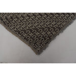 Costume National Gray Logo Knit Neck Wrap Shawl Scarf MS6868