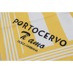 Dolce & Gabbana Yellow Portocervo Cotton Shawl Wrap Scarf MS6469