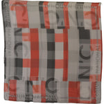 Costume National Gray Red Shawl Foulard Wrap Scarf MS6532