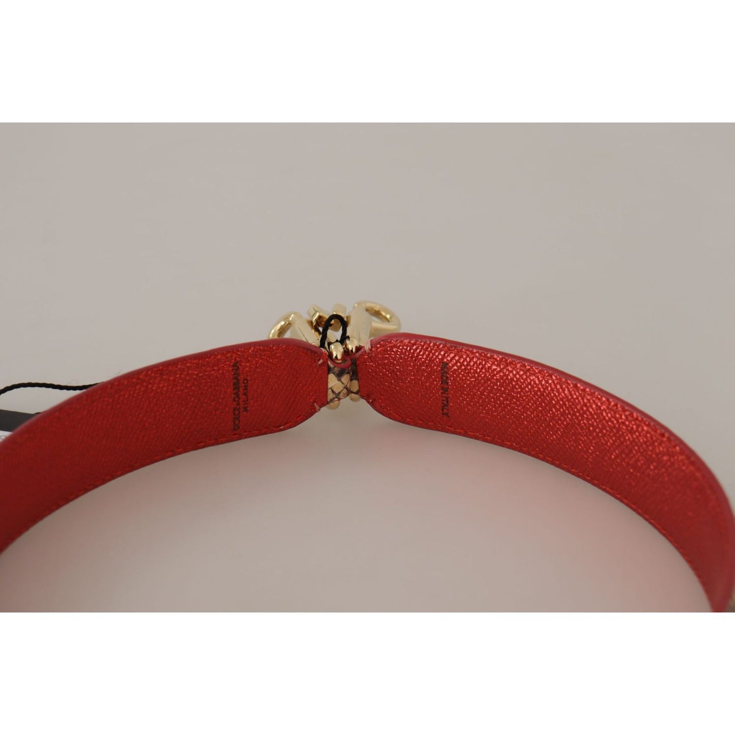 Dolce & Gabbana Beige Exotic Leather Crystals Shoulder Strap BEL8724