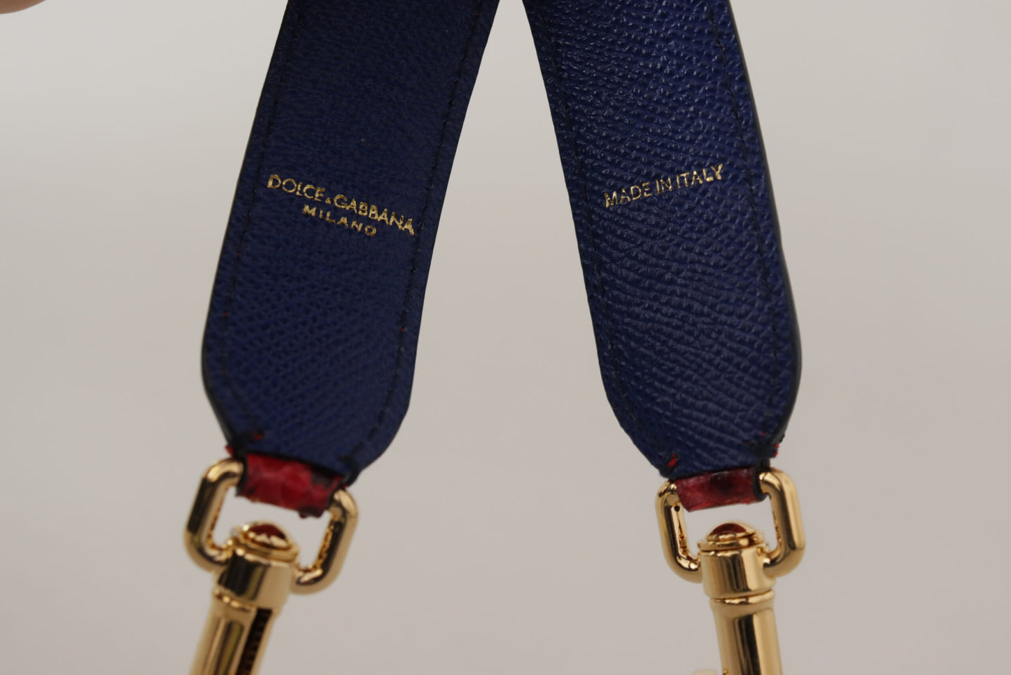 Dolce & Gabbana Chic Red Python Leather Shoulder Strap Dolce & Gabbana Gray