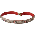Dolce & Gabbana Beige Exotic Leather Studded Shoulder Strap BEL8738