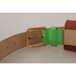 Dolce & Gabbana Green Leather Devotion Heart Micro Bag Headphones Belt WMB182 - 70