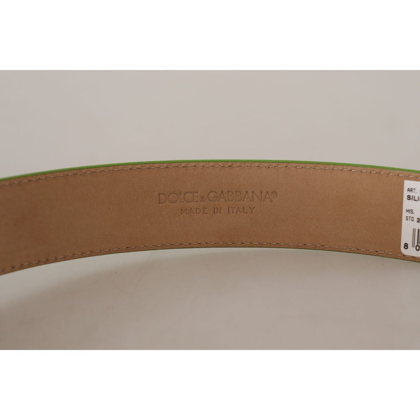 Dolce & Gabbana Green Leather Devotion Heart Micro Bag Headphones Belt WMB182 - 70