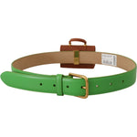 Dolce & Gabbana Green Leather Devotion Heart Micro Bag Headphones Belt WMB182 - 70