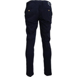 Domenico Tagliente Dark Blue Cotton Skinny Men Pants PAN74076 - 46