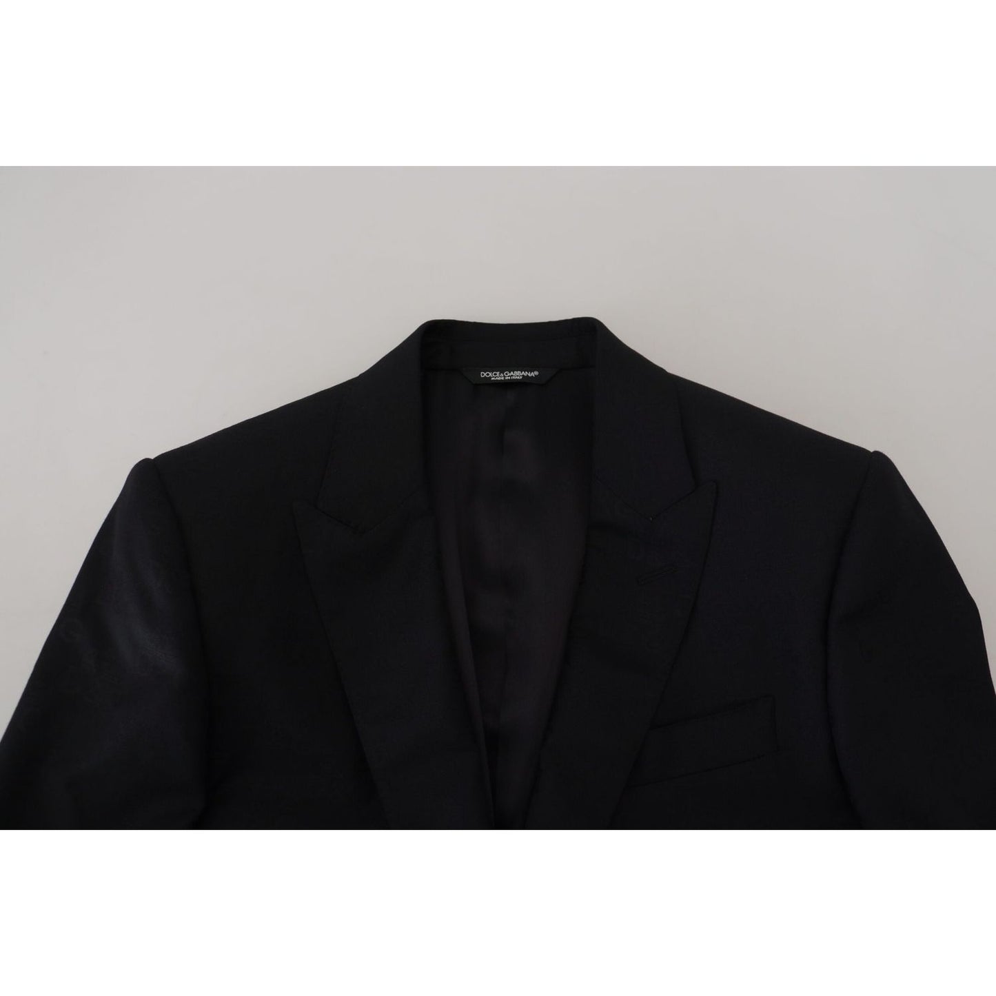 Dolce & Gabbana Black Wool Formal Coat Martini Blazer KOS2133- 44