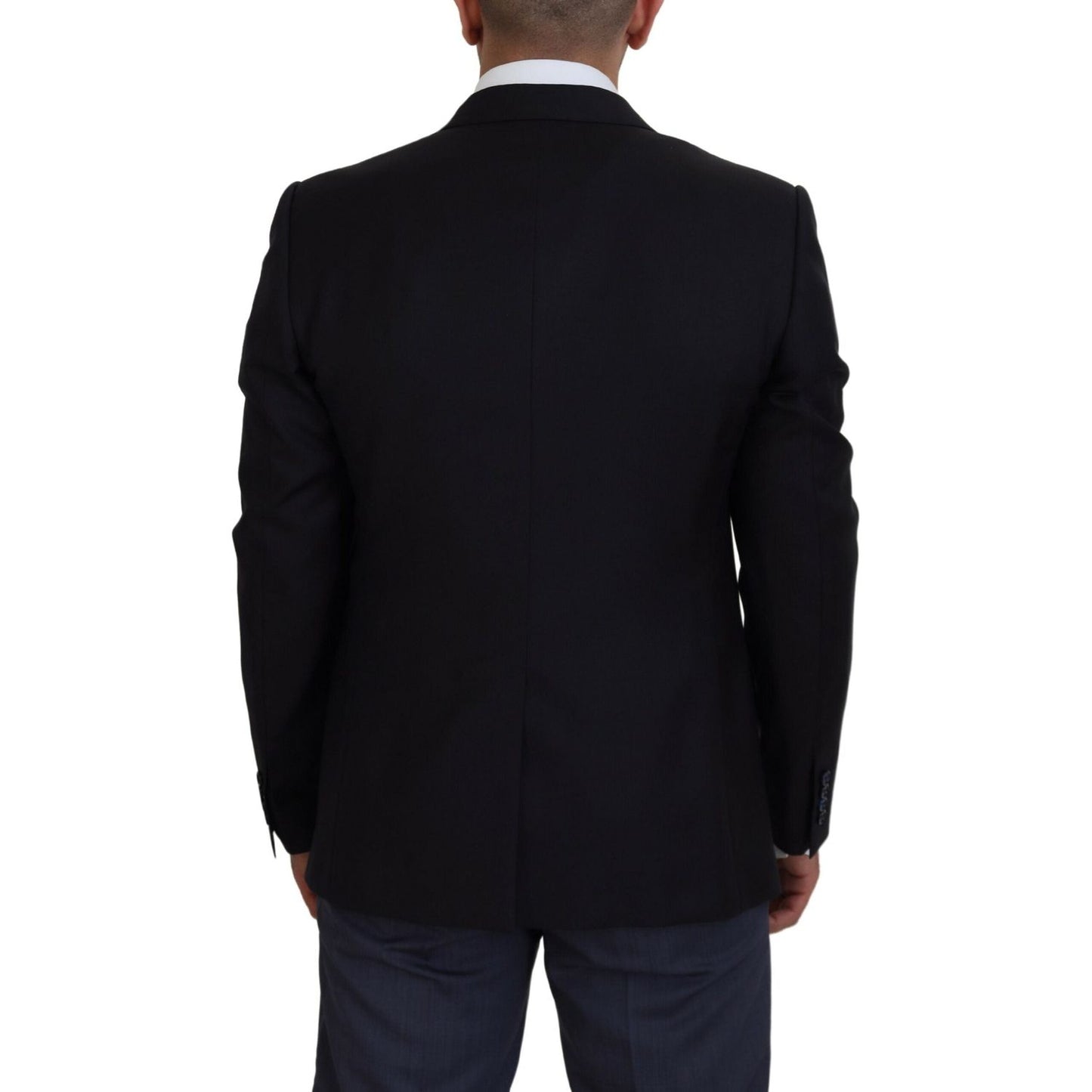 Dolce & Gabbana Dark Blue Coat Jacket Martini Blazer KOS2162- 52