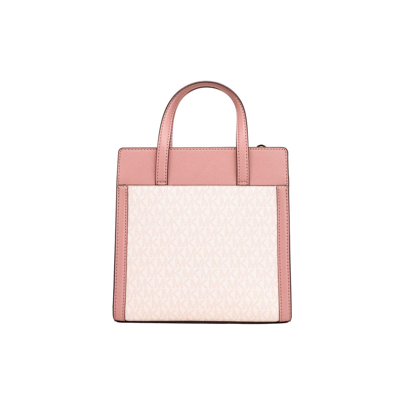 Michael Kors Cece Small Pink PVC North South Flap Tote Crossbody Bag Purse