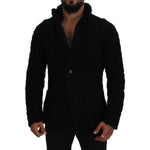 Dolce & Gabbana Black Wool Knit Button Cardigan Sweater TSH83649 - 44