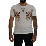 Dolce & Gabbana White Printed Short Sleeves Men T-shirt TSH83620 - 44