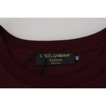 Dolce & Gabbana Maroon Printed Short Sleeves Men T-shirt TSH83682 - 42