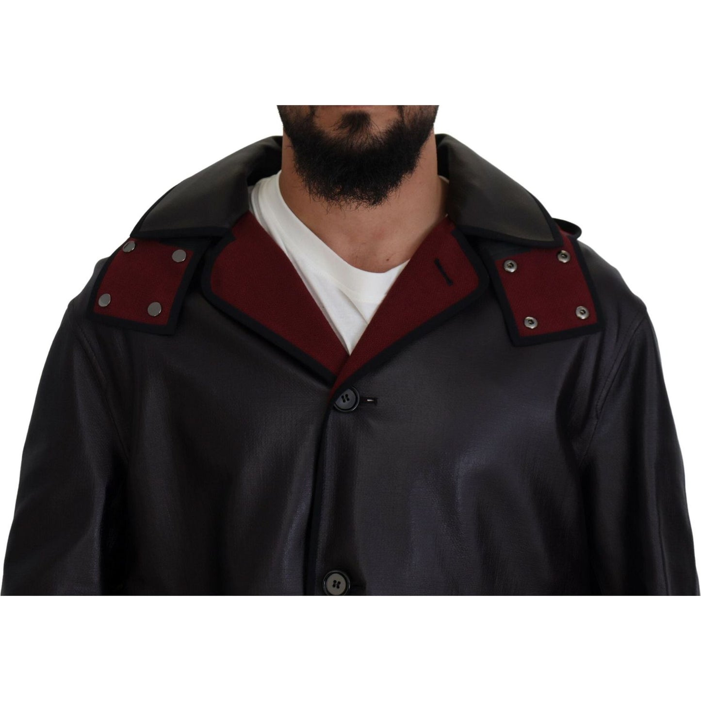 Dolce & Gabbana Black Trench Hooded Parka Cotton Jacket JKT3551- 44