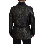Dolce & Gabbana Gold Purple Baroque Jacket Blazer Robe KOS2114- 48