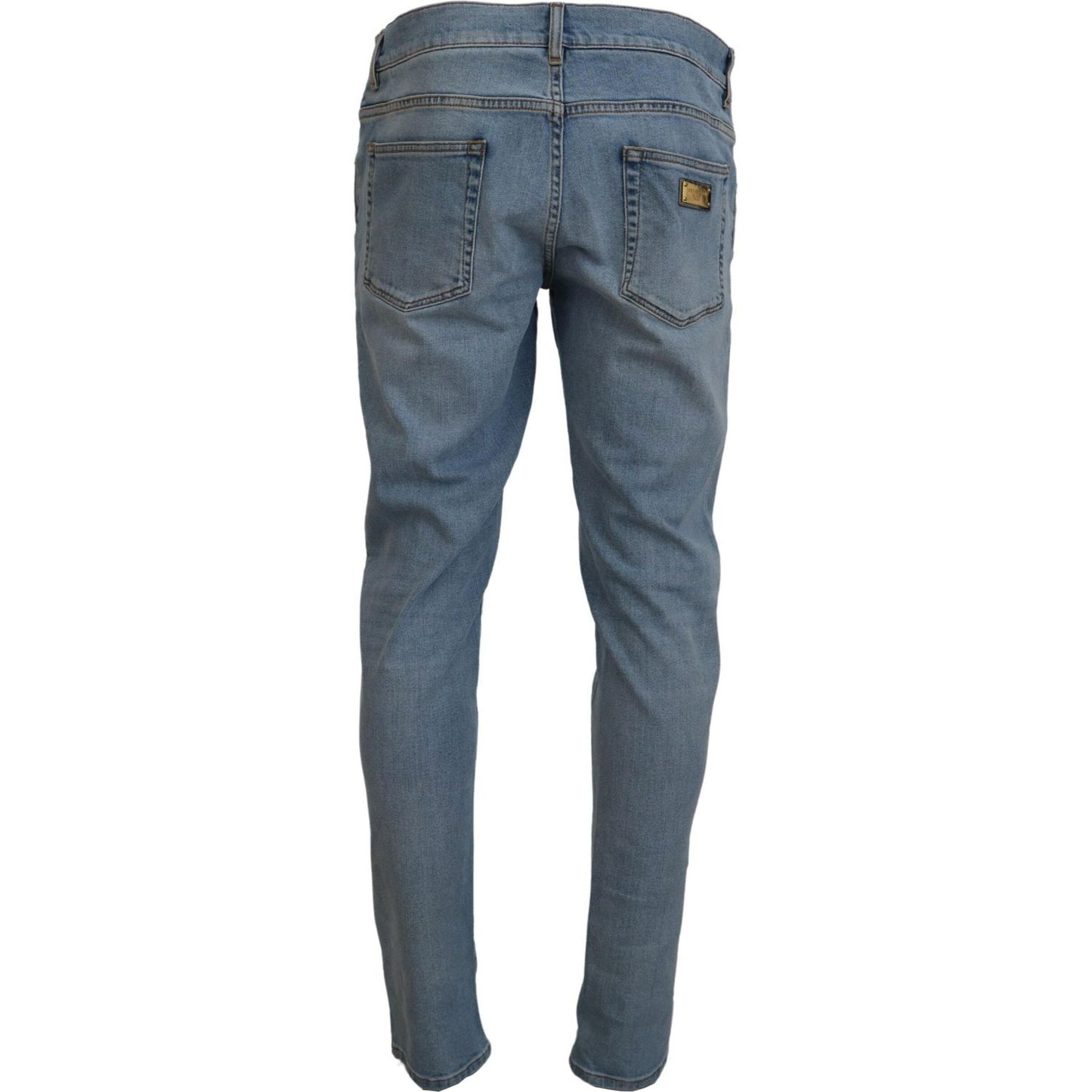 Dolce & Gabbana Blue Wash Slim Fit Cotton Denim Jeans PAN74541- 60