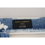 Dolce & Gabbana Blue Ceasar Denim Cotton Loose Fit Jeans PAN74549- 46