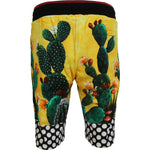 Dolce & Gabbana Multicolor Cactus Print Cotton Sweat Shorts PAN74569-44